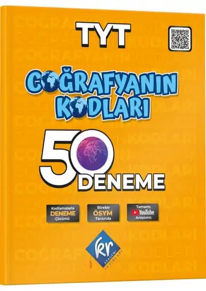 Kr Akademi Yayınları Coğrafyanın Kodları TYT Coğrafya Deneme Kitapları 2024 Güncel Soru Formatlarıyla Hazırlık