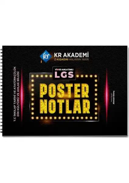 Kr Akademi Yayınları'nın 8. Sınıf LGS İçin Poster Notları ve Eğitim Kaynakları