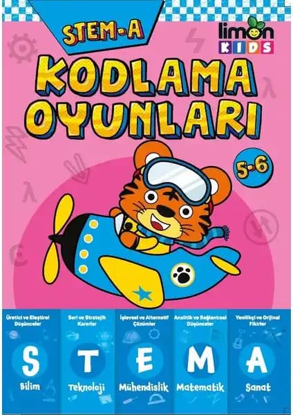 Limonkids STEM-A Kodlama Oyunları: 5-6 Yaş Çocuklar İçin Erken Bilim ve Teknoloji Eğitimi