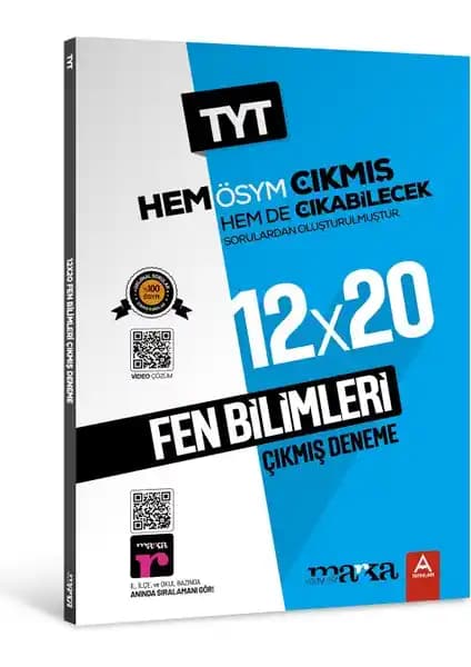 Marka Yayınları TYT Fen Bilimleri 12 Deneme Sınavı Sınava Hazırlık İçin Güncel ve Pratik Çözüm