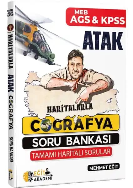 Mehmet Eğit'in KPSS Haritalarla Atak Coğrafya Soru Bankası İncelemesi ve Detayları