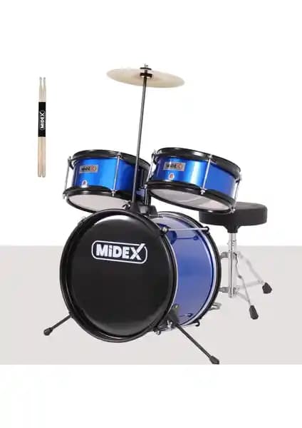 Midex CD300X-BL Akustik Çocuk Baterisi Davulu Seti: Mükemmel Müzik Deneyimi İçin İdeal Seçenek