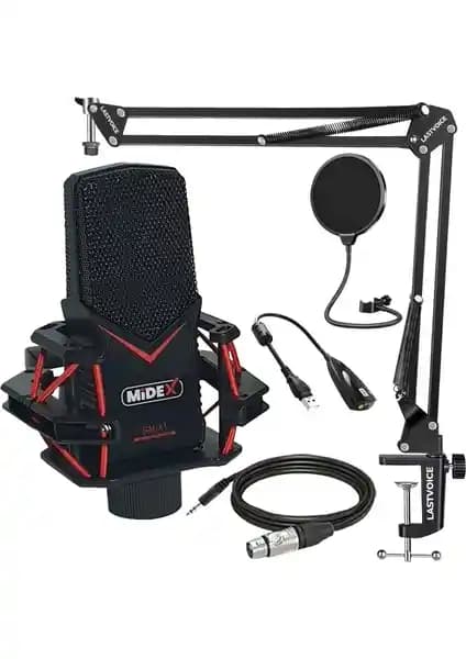 Midex GMX-1ST Kondansatör Stüdyo Mikrofonu: Yüksek Kalite ve Gelişmiş Performans Özellikleri