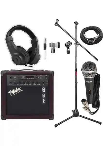 Midex MGA-25BN-PAK Elektro Gitar Amfisi: Çok Fonksiyonlu ve Taşınabilir Performans Arayanlar İçin