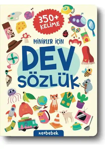Neobebek Minikler İçin Dev Sözlük Türkçe-İngilizce Çocuklar İçin Eğitici ve Renkli Öğrenme Kaynağı