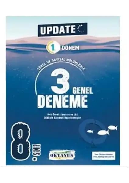 Okyanus Yayınları 8. Sınıf Update 1. Dönem 3 Genel Deneme Kitabı İncelemesi ve Özellikleri