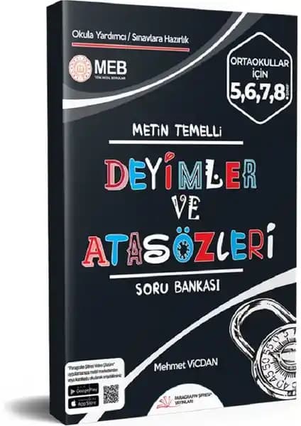 Paragrafın Şifresi Yayınları 2022 Deyimler ve Atasözleri Soru Bankası Öğrencilere Yönelik Eğitim Kaynağı