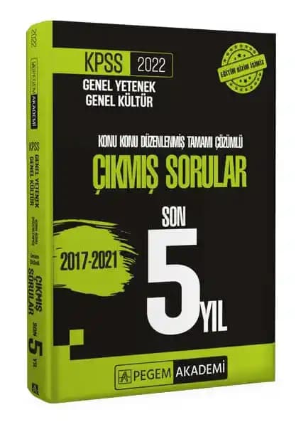 Pegem Akademi 2022 KPSS Genel Yetenek ve Genel Kültür Soru Bankası İncelemesi ve Değerlendirmesi