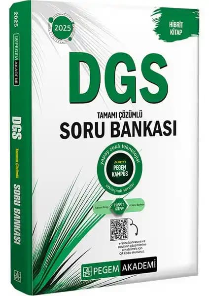Pegem Akademi 2025 DGS Tamamı Çözümlü Soru Bankası Öğrencilerin Sınav Başarısını Artırır