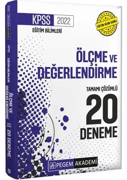 Pegem Akademi KPSS Eğitim Bilimleri Ölçme ve Değerlendirme Tamamı Çözümlü 20 Deneme Sınava Hazırlık Seti