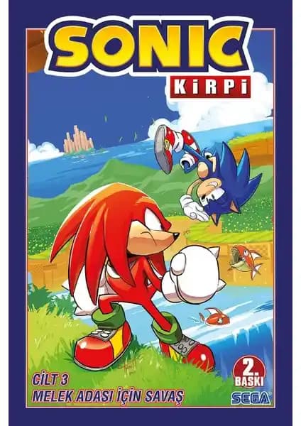 Presstij Sonic Kitap Cilt 3 Melek Adası İçin Savaş Hız ve Macera Dolu Bir Çizgi Roman