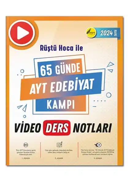 Rüştü Hoca Yayınları 65 Günde AYT Edebiyat Video Ders Notları Sınava Hazırlıkta Güçlü Bir Kaynak
