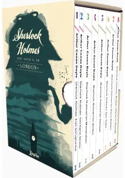 Sherlock Holmes Büyük Set: 8 Ciltlik Klasik Dedektiflik ve Gizem Hikayeleri Koleksiyonu