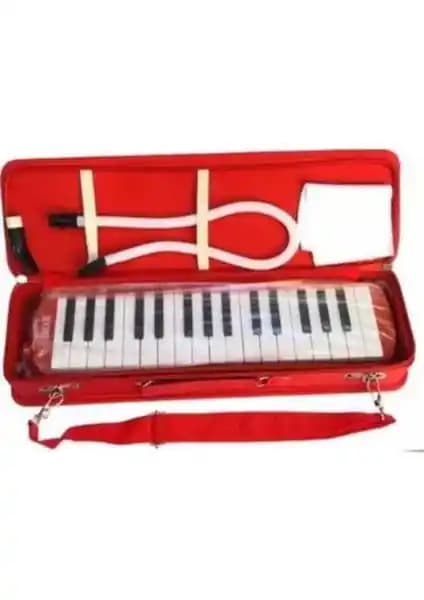 Südor Melodika 32 Tuşlu Kırmızı Renk Hortumlu Çocuk ve Öğrenci Enstrümanı