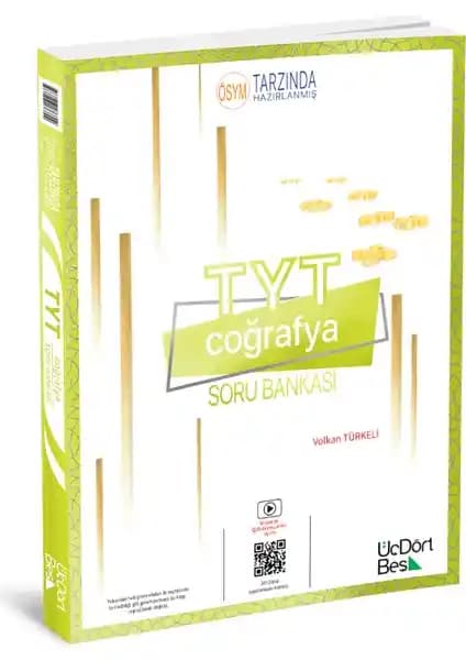 TYT Coğrafya Soru Bankası ÜçDörtBeş Yayınları Güncel ve Kapsamlı Kaynak