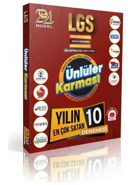 Ünlüler Karması LGS 2021 10'lu Genel Deneme Sınava Hazırlık İçin Güçlü Bir Kaynak