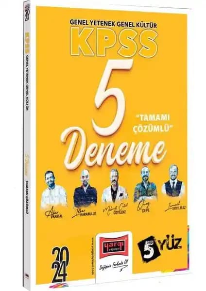 Yargı Yayınevi 2024 KPSS Tamamı Çözümlü 5 Deneme Sınav Kitabı Kapsamlı Hazırlık