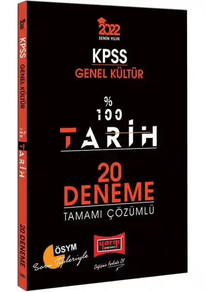 Yargı Yayınevi KPSS 2022 Tarih Tamamı Çözümlü 20 Deneme Sınav Hazırlık Kaynağı