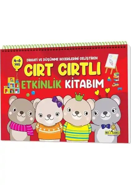 Yükselen Zeka Cırt Cırtlı Etkinlik Kitabım 4-6 Yaş için Bilişsel ve Motor Gelişimi Destekleyici Eğitim Materyali