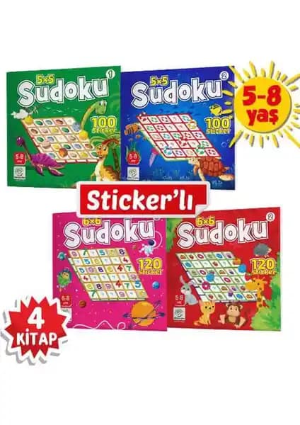 Yükselen Zeka Yayınları 5-8 Yaş Sticker’lı Sudoku Serisi: Çocukların Zeka ve Mantık Gelişimini Destekleyen Eğitici Kitaplar