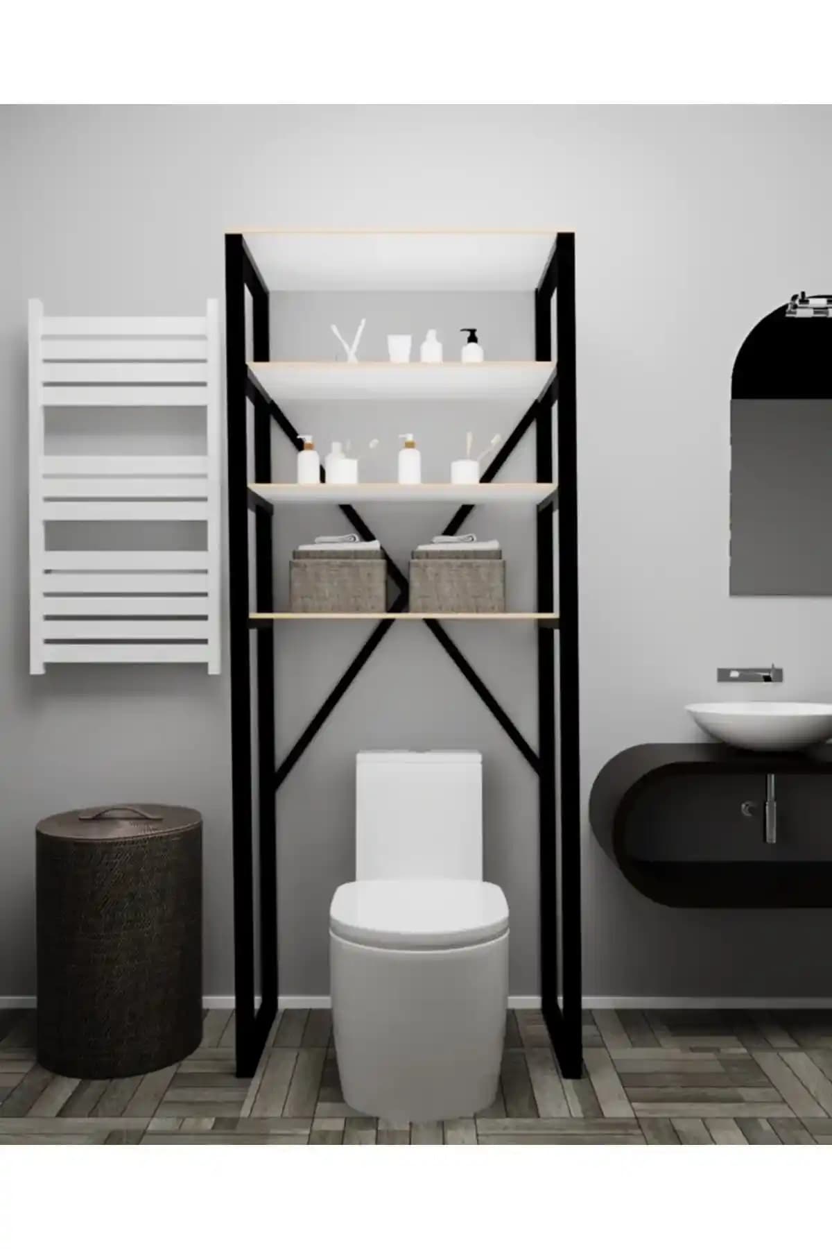 Klozet Üstü Raf Düzenleyicilerde Esnek ve Yapışkanlı Modüler Çözümlerle Alan Verimliliği