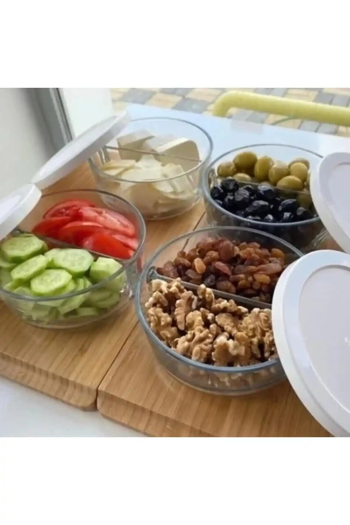 Paşabahçe Polar İki Bölmeli Kahvaltılık Saklama Kabı Seti ile Mutfakta Düzeni Sağlayın