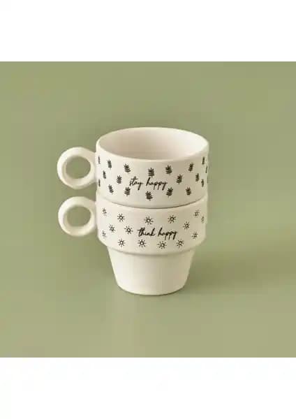 Bella Maison Simple Seramik Espresso Fincanı Seti: Modern ve Şık Kahve Keyfi İçin Ideal