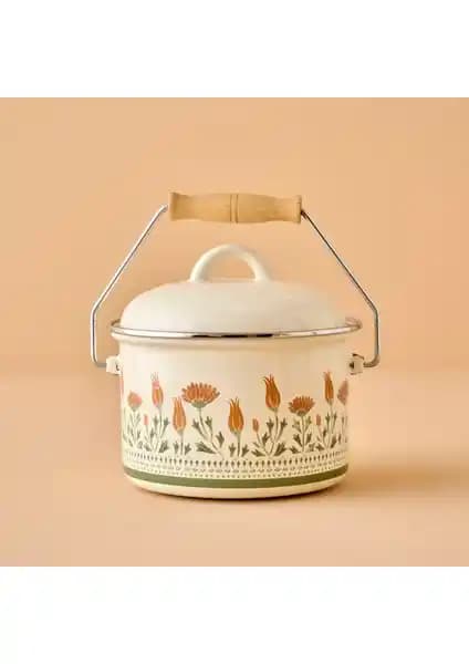 Bella Maison Tulip Emaye Bakraç 2 Litre, Estetik ve Dayanıklı Mutfak Gereci