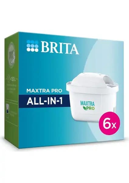 BRITA Maxtra Pro All-In-1 Yedek Su Arıtma Filtresi: Gelişmiş Filtrasyon ve Lezzet Artışı