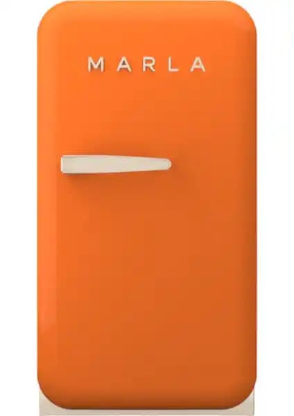Elektromarla Retro Minibar Mini Buzdolabı Turuncu Modern Tasarım ve Enerji Verimliliği