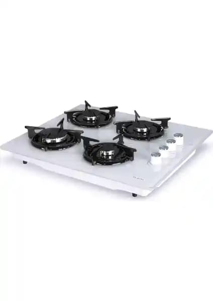 Kumtel KO-40TSHDF Set Üstü Beyaz Cam Doğalgaz Ocağı Modern ve Güvenli Mutfak Tasarımı