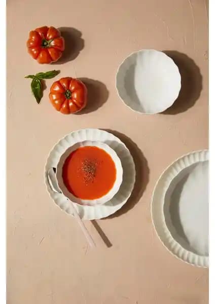 Kütahya Porselen Bone Luz Form 27 Parça 6 Kişilik Yemek Takımı Şıklık ve Fonksiyonelliğin Buluşması