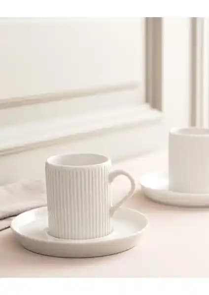 Madame Coco Ligne 2'li Kahve Fincan Seti: Şık ve Kullanışlı Porselen Kahve Takımı