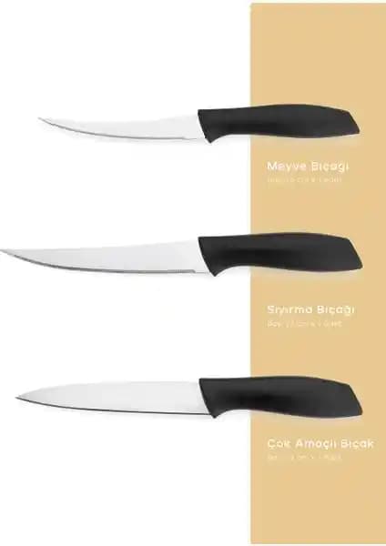 Schafer Quick Chef Bıçak Seti 3 Parça: Modern ve Fonksiyonel Mutfak Çözümü