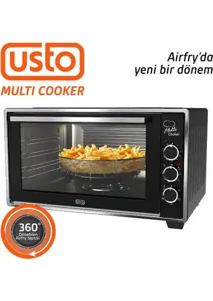 Usto 2115 Airfry Özellikli 50lt Multi Cooker Midi Fırın: Çok Fonksiyonlu Modern Mutfak Cihazı