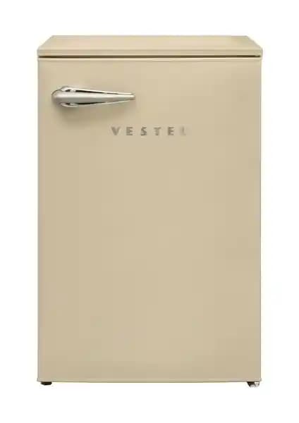 Vestel Retro SB14411 Bej Mini Buzdolabı 121 Litre Enerji Verimli ve Şık Tasarım