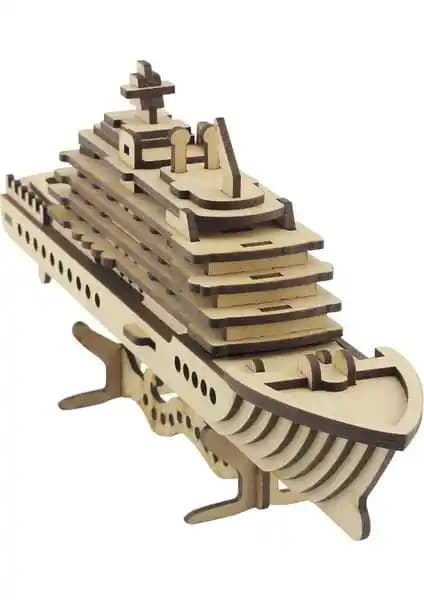 3D Ahşap Cruise Gemi Maketi: Detaylı ve Kolay Montajlı Hobi Modeli