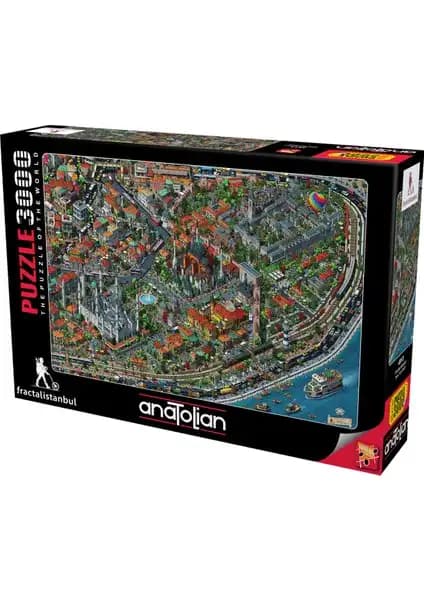 Anadolu 3000 Parçalık Puzzle İstanbul Fractal Tasarımı Yüksek Kalite ve Dayanıklılık