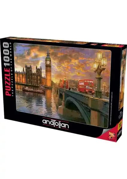 Anatolian 1000 Parçalık Puzzle Londra Günbatımı Manzarası Yüksek Kalite Dekorasyon Ürünü