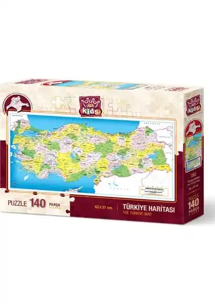 Art Puzzle Türkiye Siyasi Haritası 140 Parça Çocuk Puzzle Eğitici ve Eğlenceli