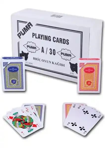 Bebeji Puma A-30 İskambil Oyun Kartı Desteği 52 Kart Dayanıklı ve Ekonomik