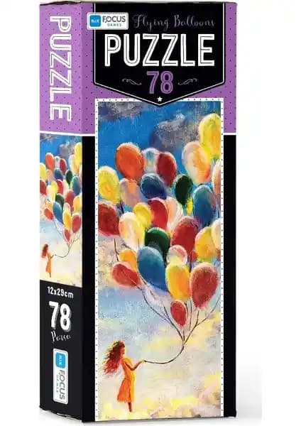 Blue Focus 78 Parça Puzzle Flying Balloons Çocuklar İçin Eğlenceli ve Eğitici Aktivite