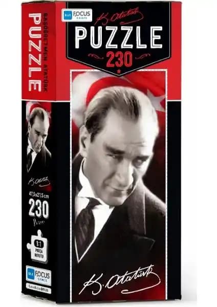Blue Focus Başöğretmen Atatürk 230 Parça Puzzle ile milli değerleri eğlenceli şekilde öğrenin
