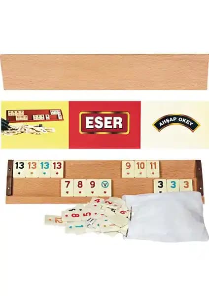 Eser Büyük Boy Ağaç Okey Takımı: Estetik ve Dayanıklı Tasarım ile Oyun Keyfini Artırır