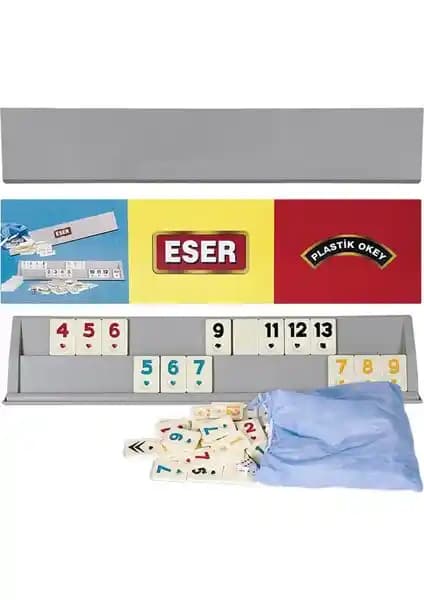 Eser Plastik Okey Takımı Büyük Boy: Dayanıklı ve Geniş Boyutlu Masa Oyunu Seti