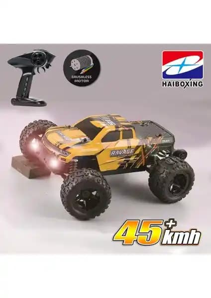 Haiboxing 1/16 Ölçekli 4WD Brushless Kamyon Sarı Yüksek Hızlı ve Dayanıklı RC Araç