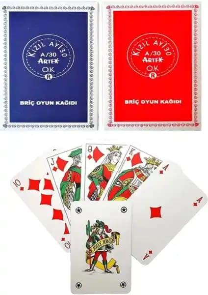 Kızıl Ayı30 Artex Oyun Kağıdı: Yüksek Kaliteli Masa Oyunları İçin Uygun Kart Seti