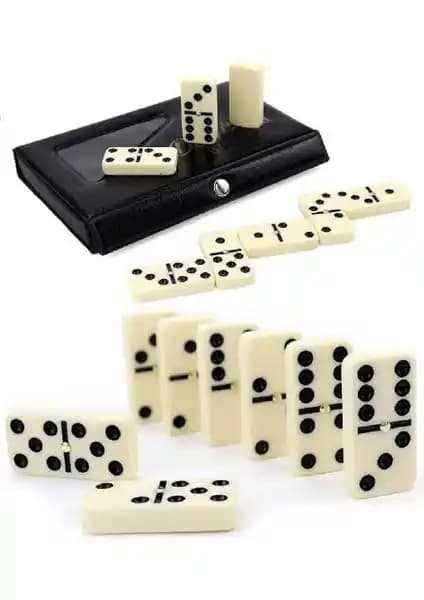 Miajima Fildişi Seramik Büyük Boy Domino Taşı Seti Şık ve Dayanıklı Masa Oyunları İçin