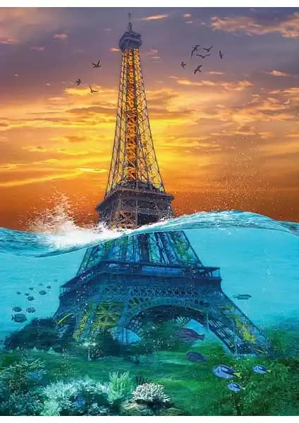 Nova Puzzle 1000 Parça Sürreal Eyfel Kulesi Puzzle Detaylı ve Yüksek Kaliteli Tasarım