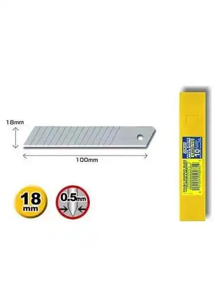 Olfa LB-10 Geniş Maket Bıçağı Yedeği 10'lu Tüp: Dayanıklı ve Hassas Kesim İçin Ideal
